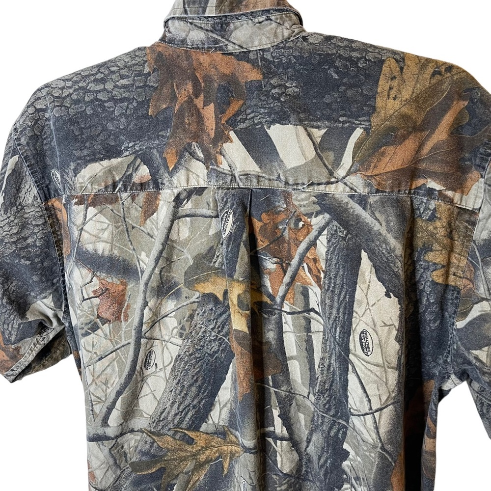 Winchester Shirt Men's Large Green Camouflage Hunting Short Sleeve Button Up - Picture 6 of 10